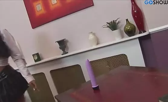 Dirty Lesbians in Doggy Style Playing with Pink Dildos